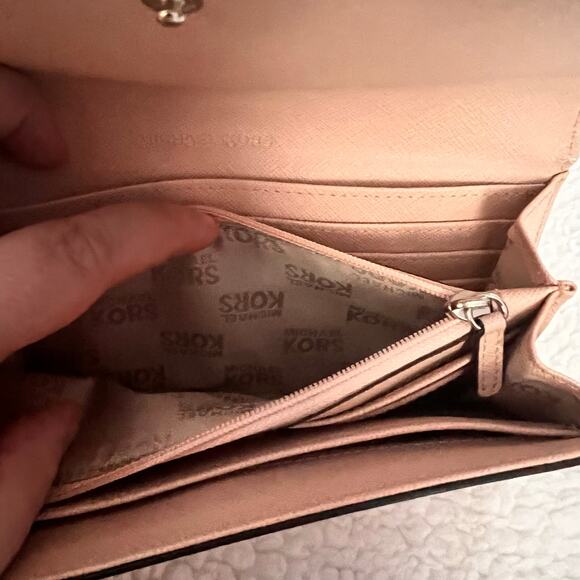 Michael kors jet set travel leather wallet nude pink - Picture 3 of 6